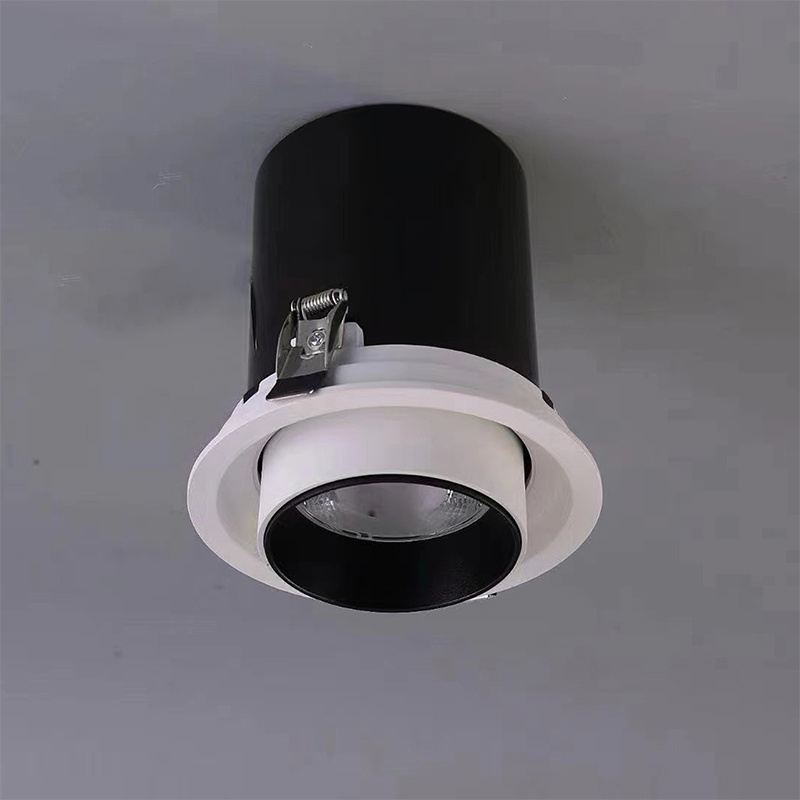 115Mm Cutout Round Frame 25W Adjustable Die-Casting Up And Down Telescopic 350 Rotation Tilting Downlight Recessed Spotlight Led