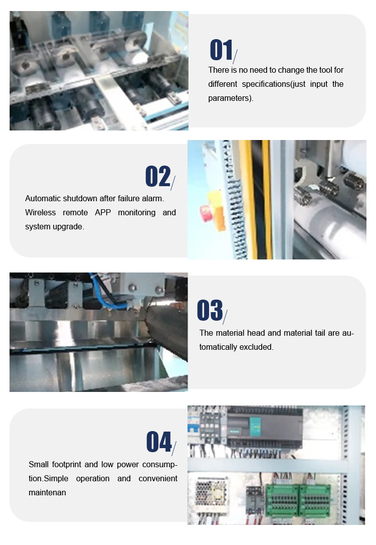 Four-axis PLc Control Cardboard Paper Tube Core Cutter Making Machine Paper Round Cutter Knives Tube Pipe Cutter Cutting Machine