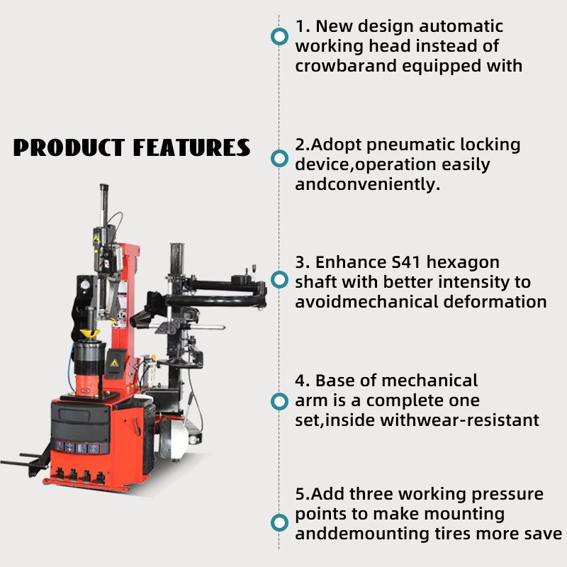 China Manufacturer Car Tire Removal Machine Tyre Changer With Helper Arm