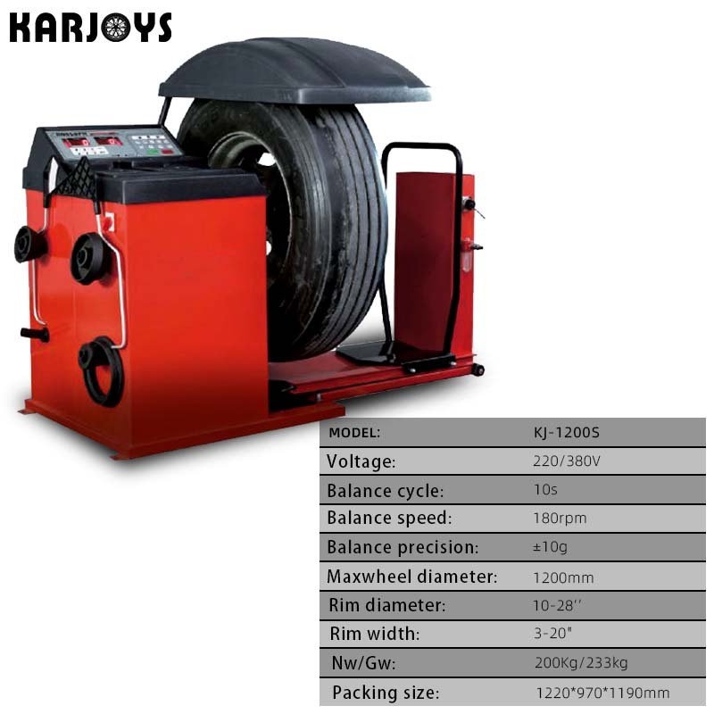 Karjoys Hot Sale 10''~28'' Automotive Truck Wheel  Car Wheel Balancer Machine with Tire Lift