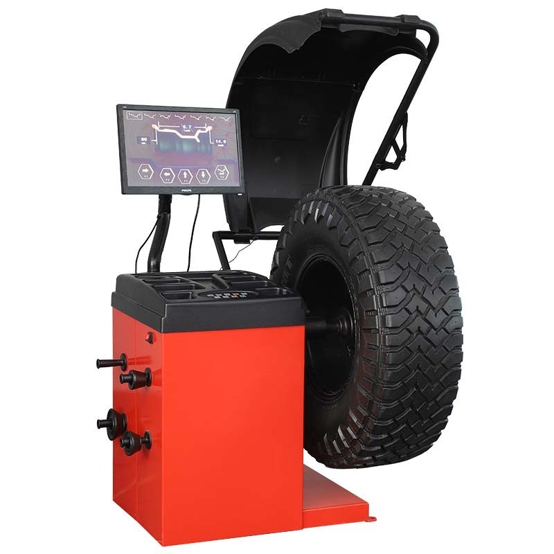 LCD Computer Screen Wheel Balance Machine For Car Repair Tire Workshop