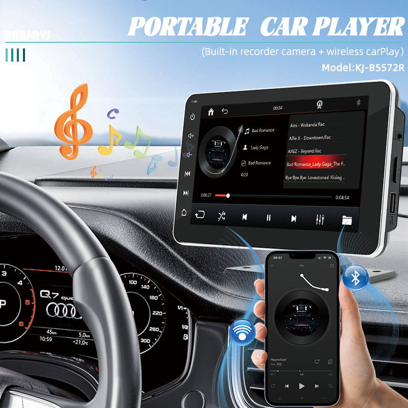 Karjoys Carplay Screen 7 Inch Touch Screen Smart Car Mp5 Player With Fm Transmitter Function Universal 7 Inch Car Dvd Player