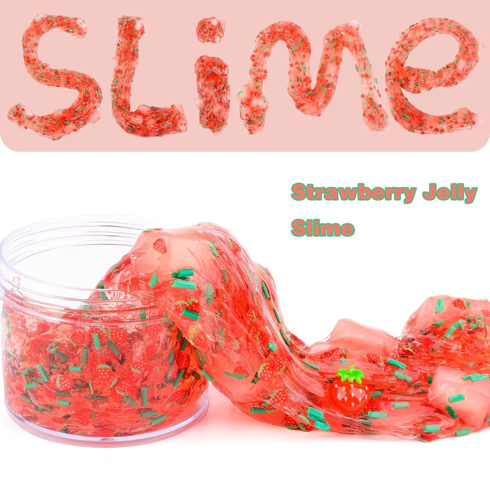 Clear Jelly Cube Slime Kit Elastic Non Stick Plasticine Kids Decompression Slime Toys For Boys Girls Gifts