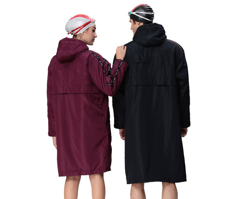 Custom Long Sleeve Changing Robe Waterproof Changing Robe Swim Parka