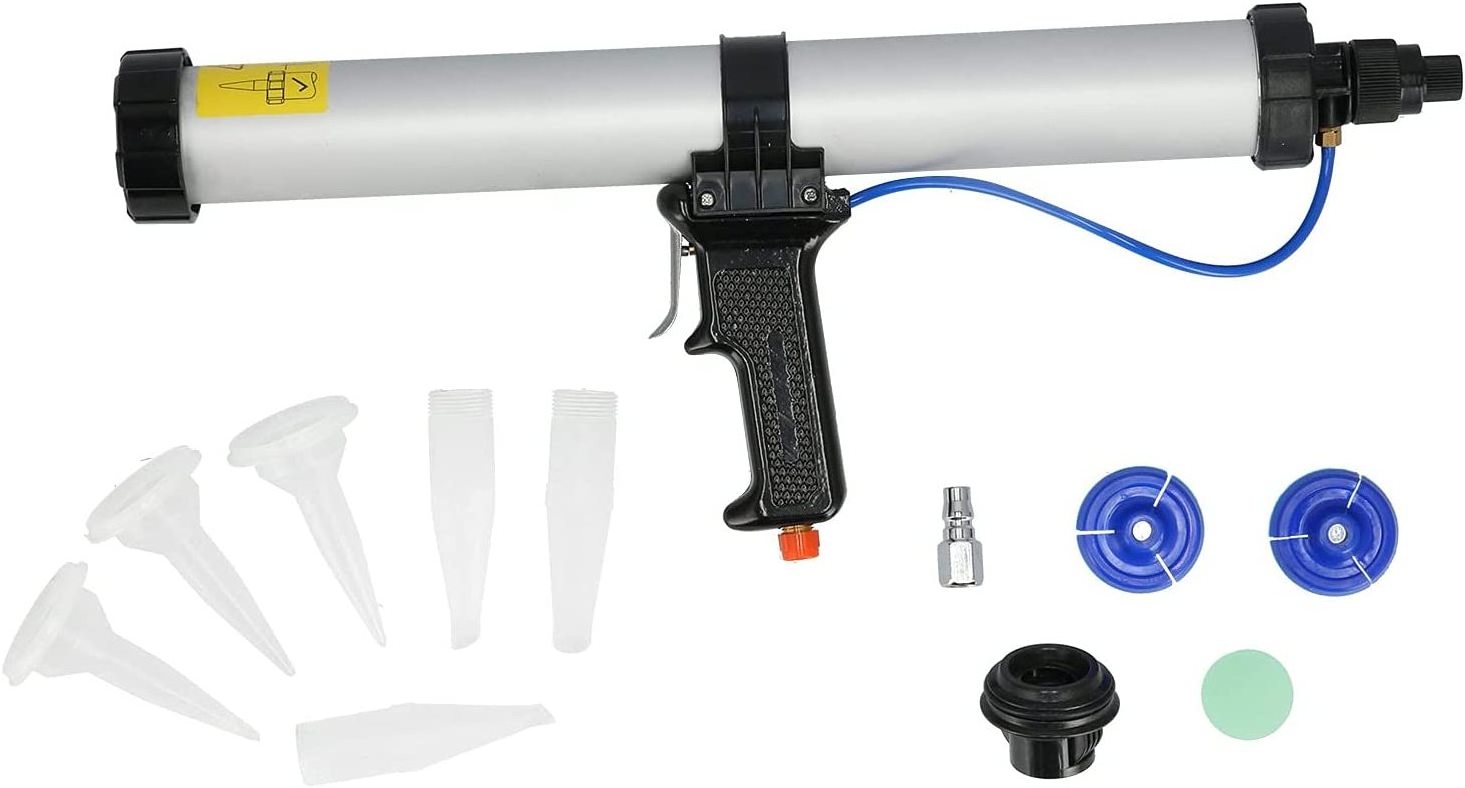 Adjustable Pneumatic Glass Glue Gun Air Rubber Gun Tool 310ml Hard Glue Sealant Applicator Caulking Gun Tool