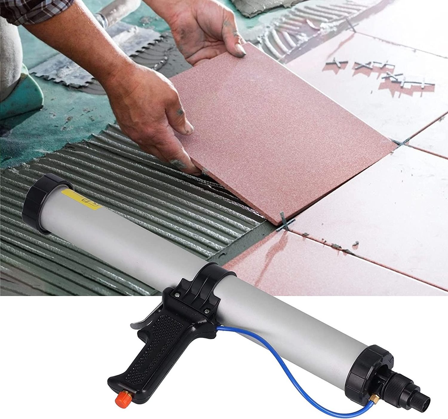 Adjustable Pneumatic Glass Glue Gun Air Rubber Gun Tool 310ml Hard Glue Sealant Applicator Caulking Gun Tool