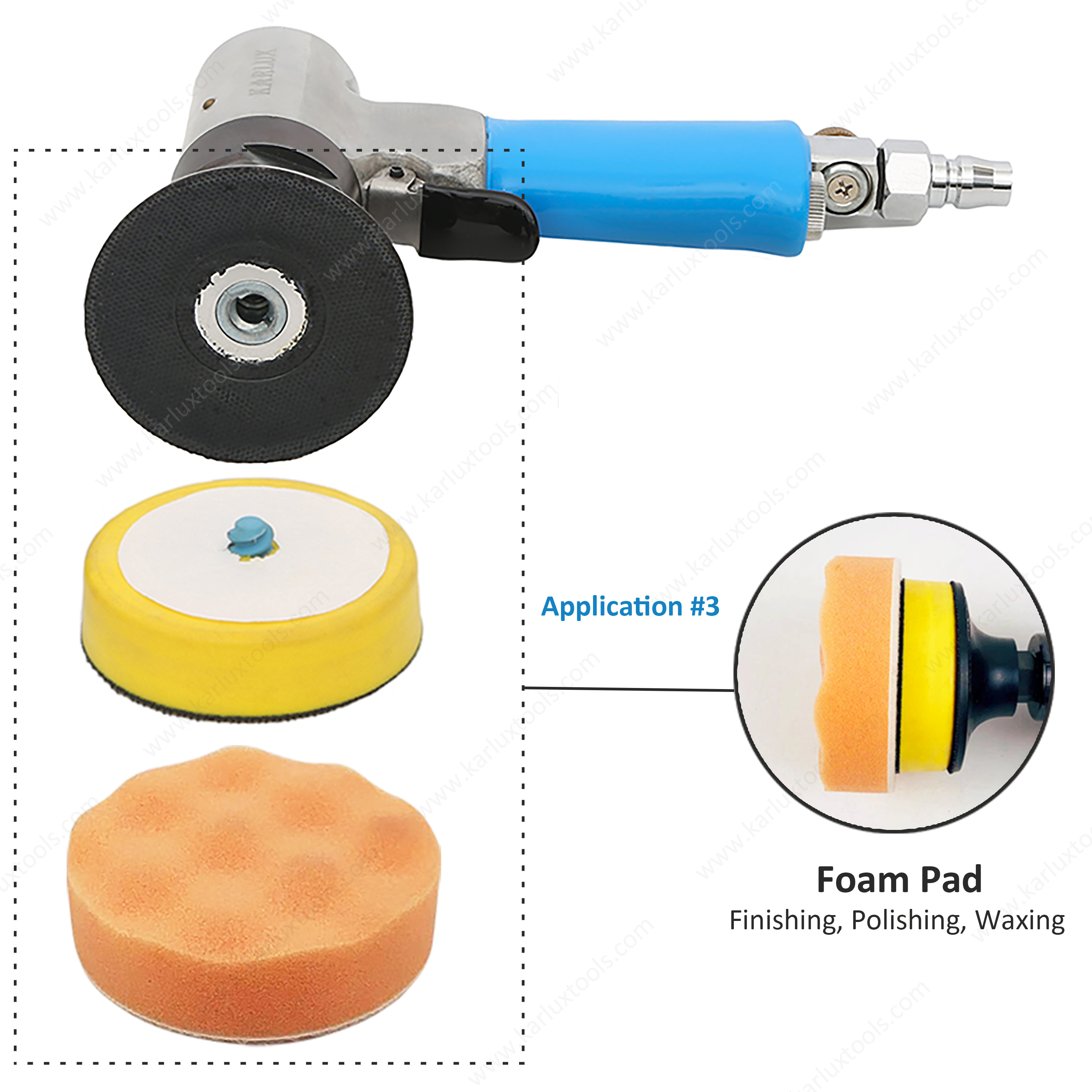 3 inch Buffer Polisher Lightweight Rotary Car Polisher Wax Machine for Car Buffers and Polishers