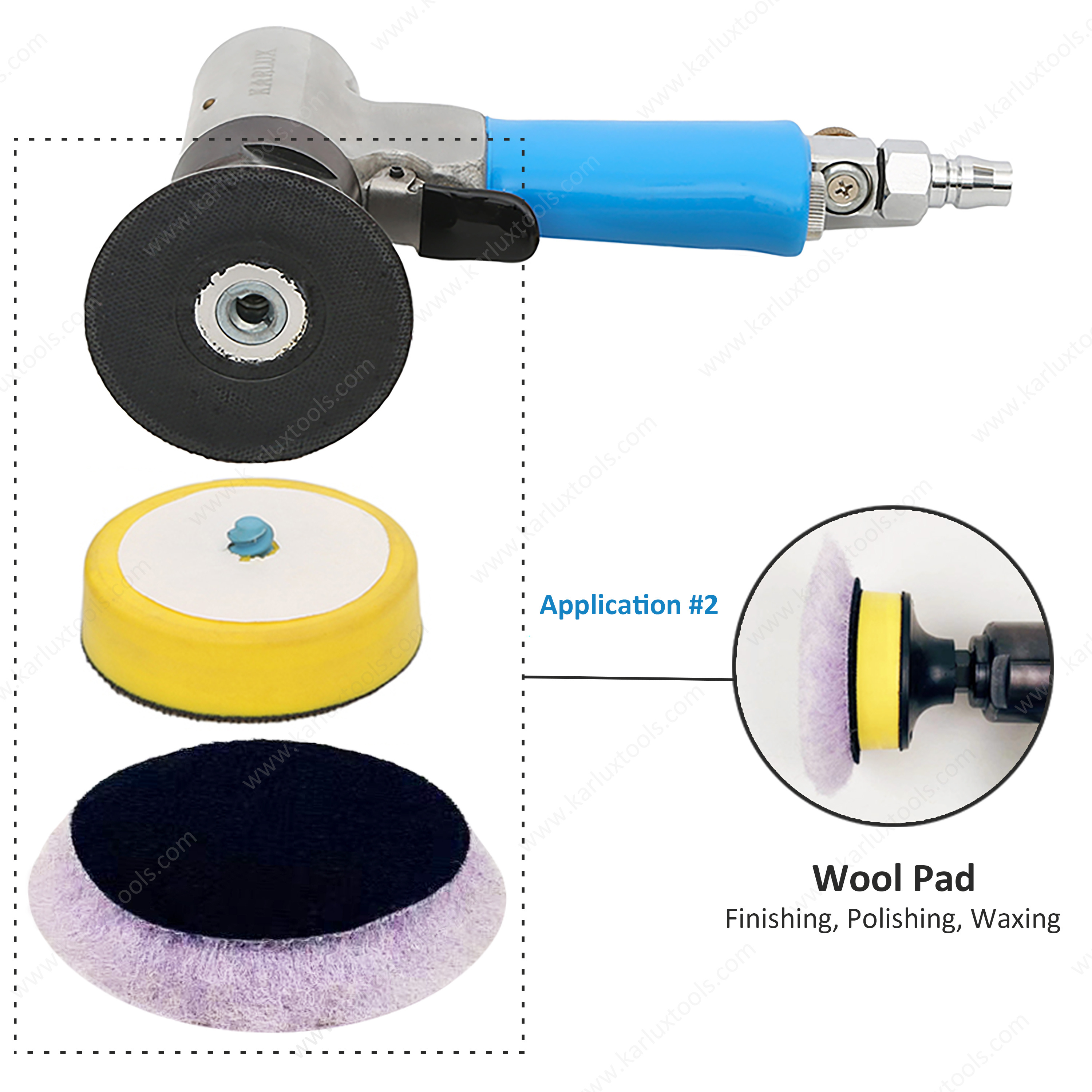 3 inch Buffer Polisher Lightweight Rotary Car Polisher Wax Machine for Car Buffers and Polishers