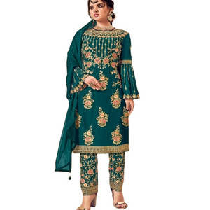 Latest Design of Indian And Pakistani Style Salwar Kameez With Heavy Embroidery Work Dupatta With Salwar Kameez three piece Dres