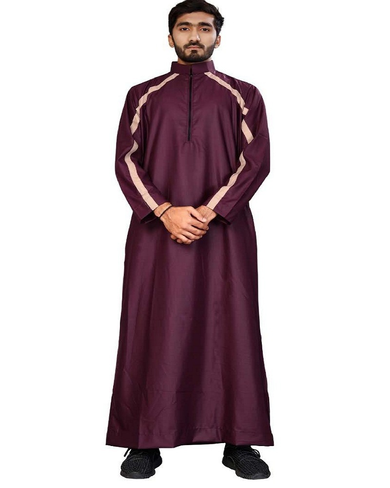 High Quality Muslim Design Thobe/Thawb Clothing Type And Middle East Ethnic Region Arabic Thobe/Jubba For Men