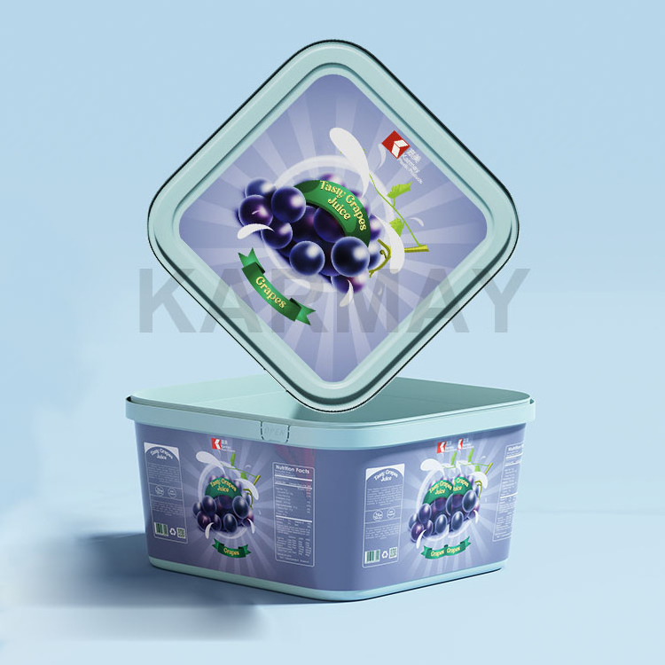 Hot Selling empty gelato pots food grade PP 2L 1000g frozen gelato box ice cream packaging