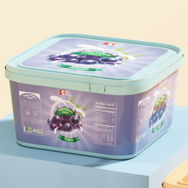 Hot Selling empty gelato pots food grade PP 2L 1000g frozen gelato box ice cream packaging