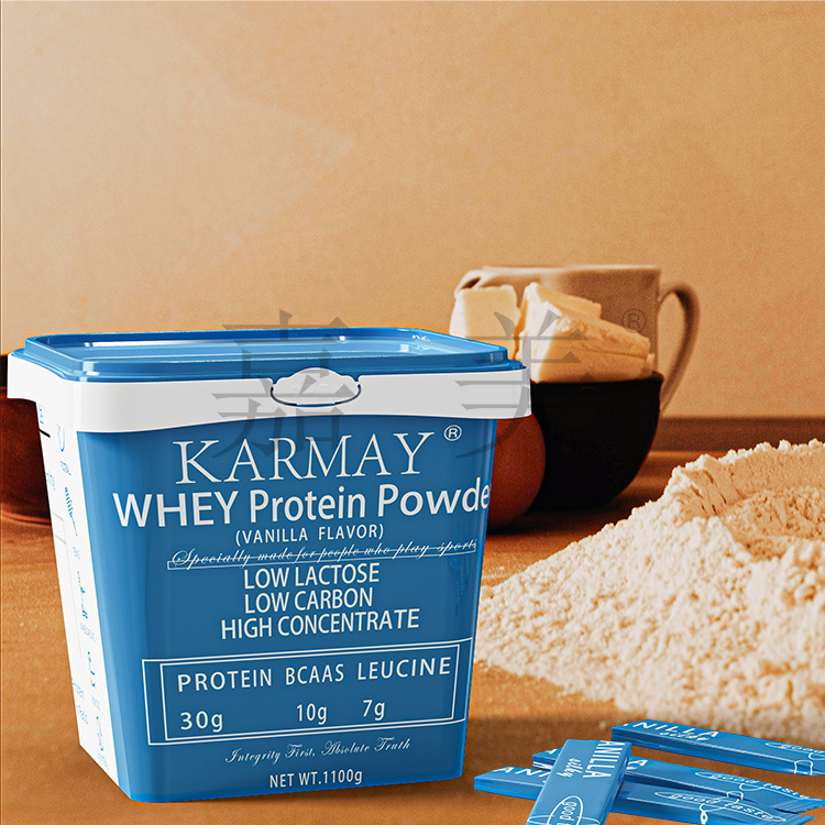 Food grade PP 1100g Square protein powder container with lid for individual wrapped powder