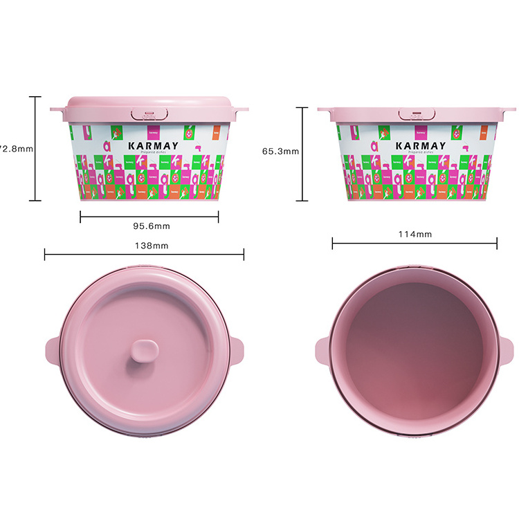 plastic pre-made food container Ready to eat Disposable food pots with lid microwave heating