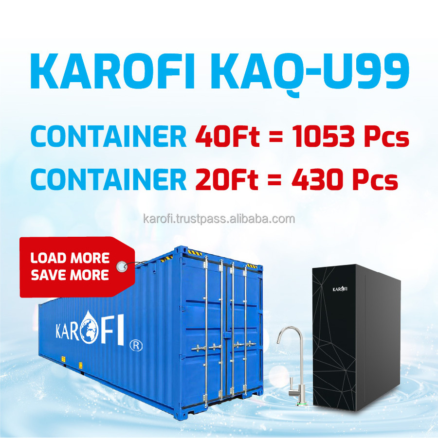 Karofi KAQ-U99 Water Purifier with Super Large Filtration and Compact Design RO Function Tankless