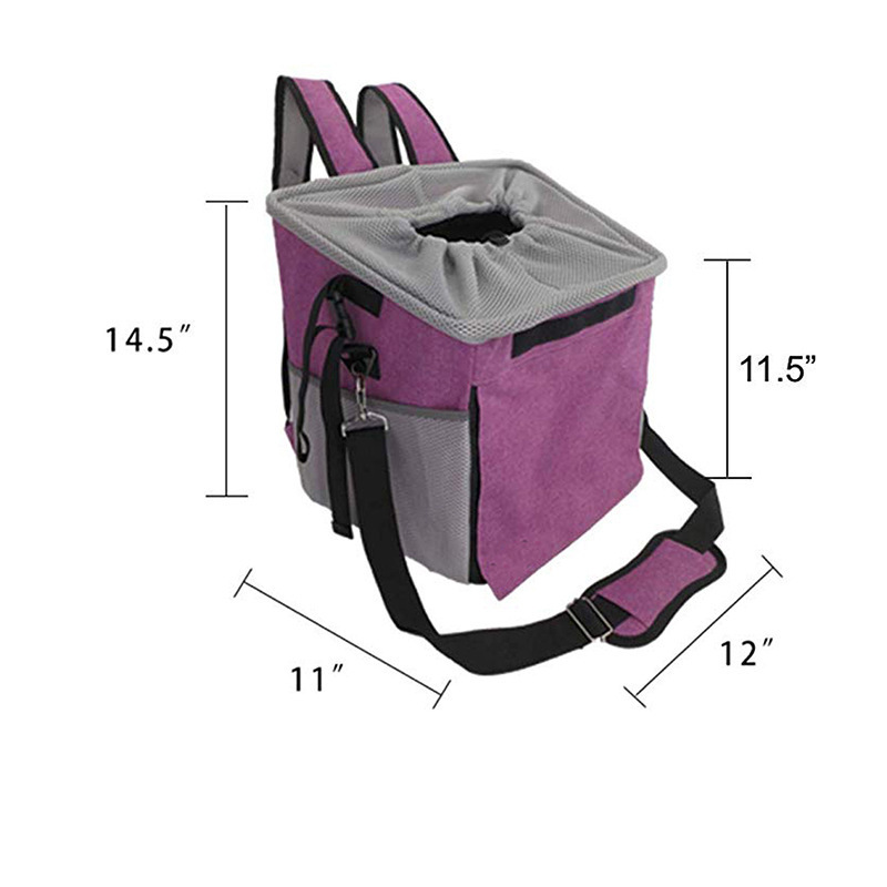 Dog Back Pack Carrier Foldable Backpacks Bag for Camping Hiking Front Pack Pet Carry Bike Pet Carrier Dog Bicycle Carrier