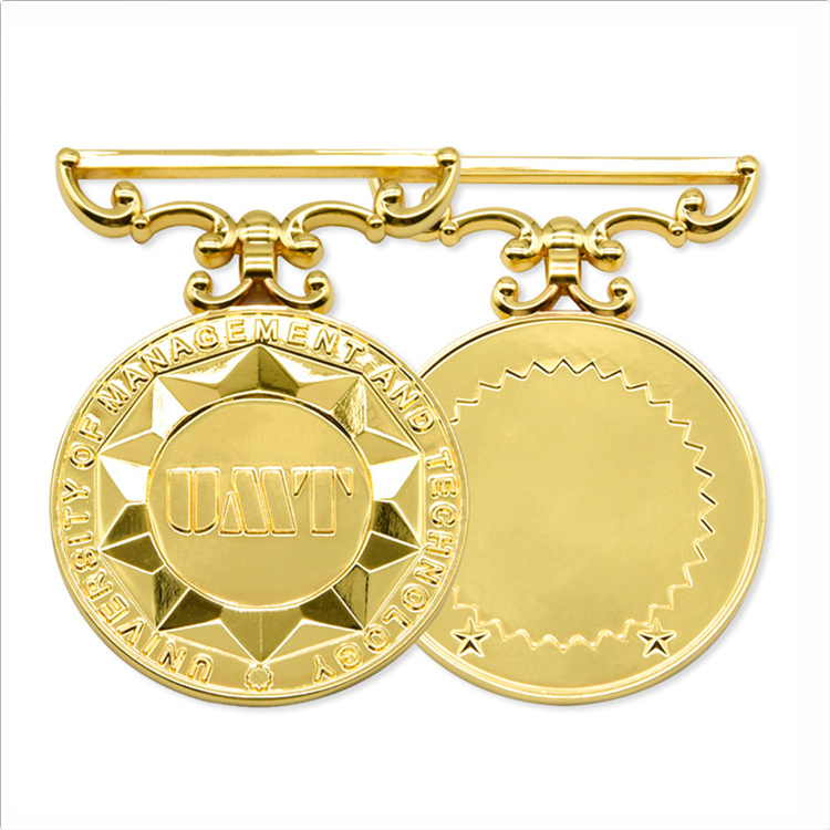 Customization of metal badges for gold medal commemorative cups in competitions trophies medals plaques