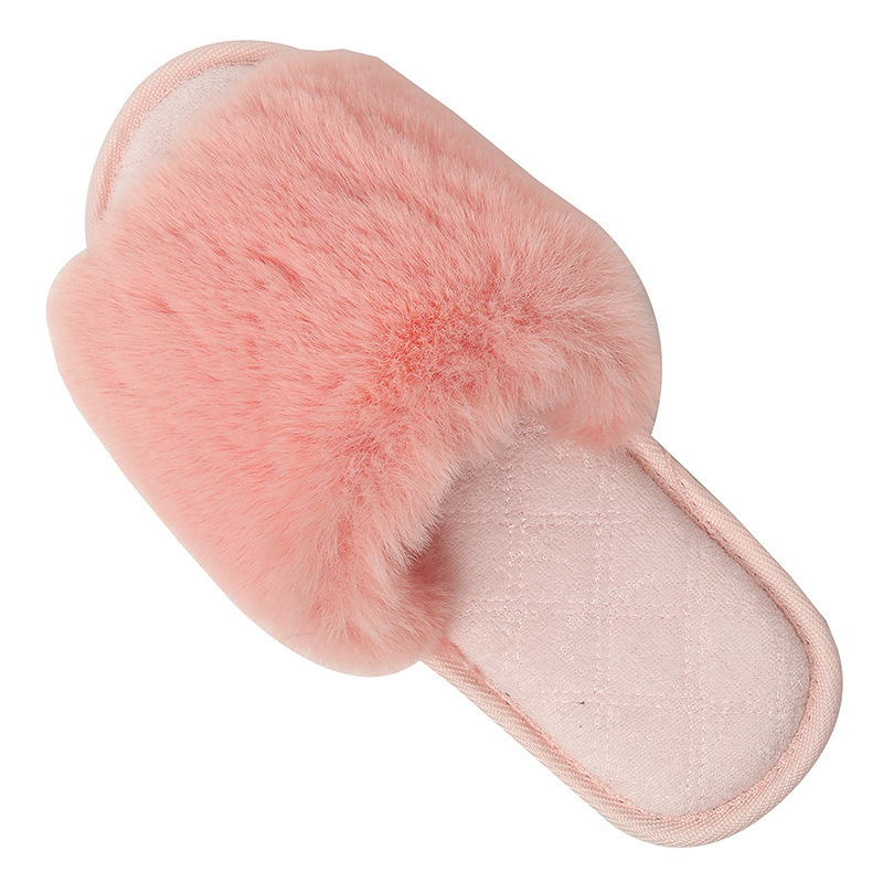 Customization Ostrich feather Long Fluffy Furry Fur Cozy Insole Women Ladies Indoor Outdoor Slippers