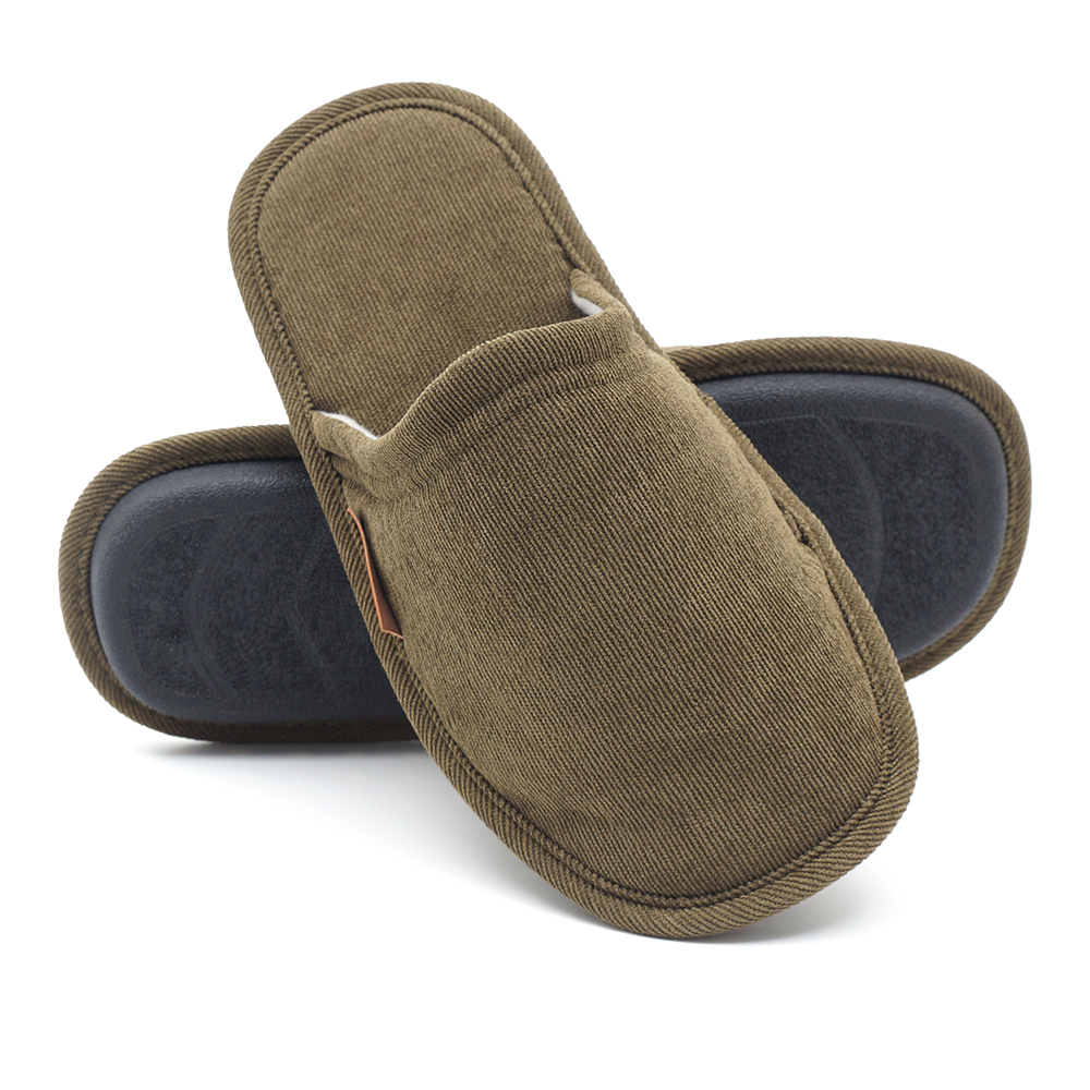 ladies morning shoes classic Corduroy men's and women's home slippers