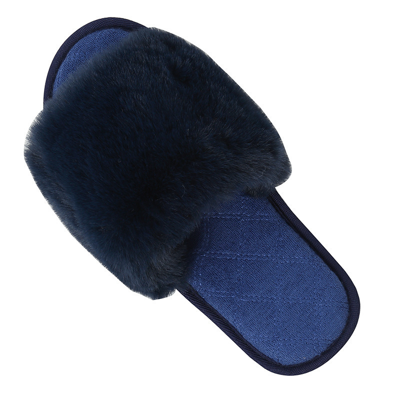 Customization Ostrich feather Long Fluffy Furry Fur Cozy Insole Women Ladies Indoor Outdoor Slippers