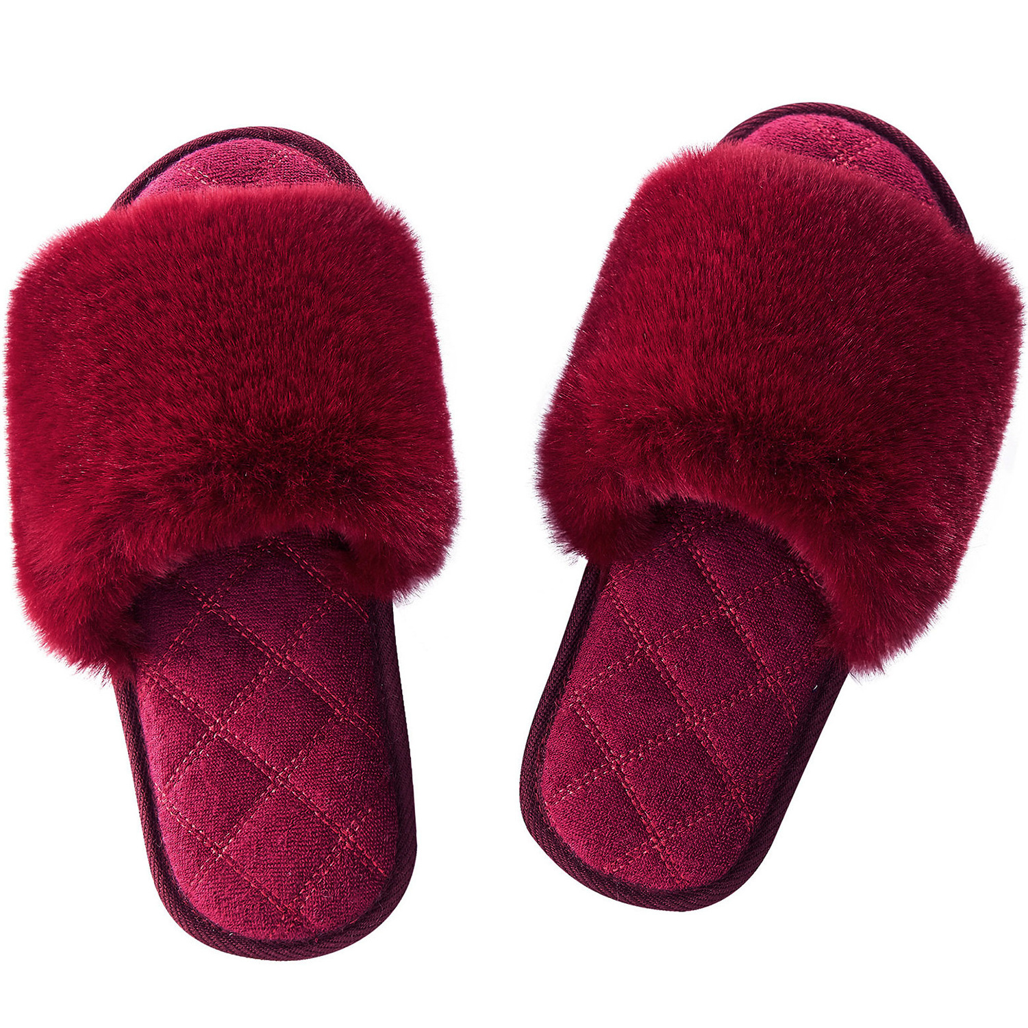 Customization Ostrich feather Long Fluffy Furry Fur Cozy Insole Women Ladies Indoor Outdoor Slippers