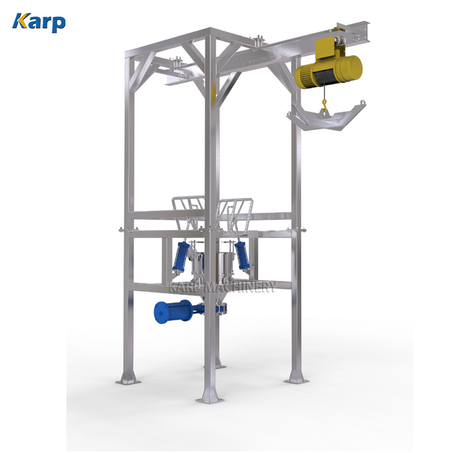 Food Industry Sack Unloader Machine Bulk Bag Unloading System Bag Discharging Station