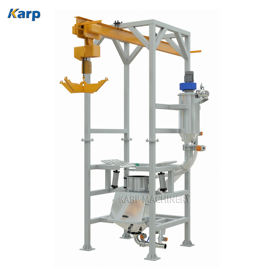 Food Industry Jumbo Bag Unloading Machine Bulk Ton Big Bag Unloader Station