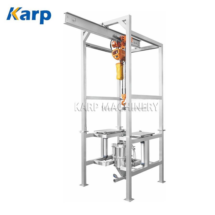 Food Industry Sack Unloader Machine Bulk Bag Unloading System Bag Discharging Station