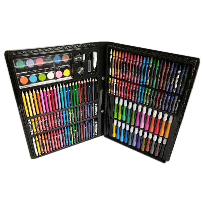 PVC Case Kids Art Professional Painting Set Drawing Art Set for Kids Super Artist Tool Kit 168PCS Set PVC Box Multicolor Acrylic