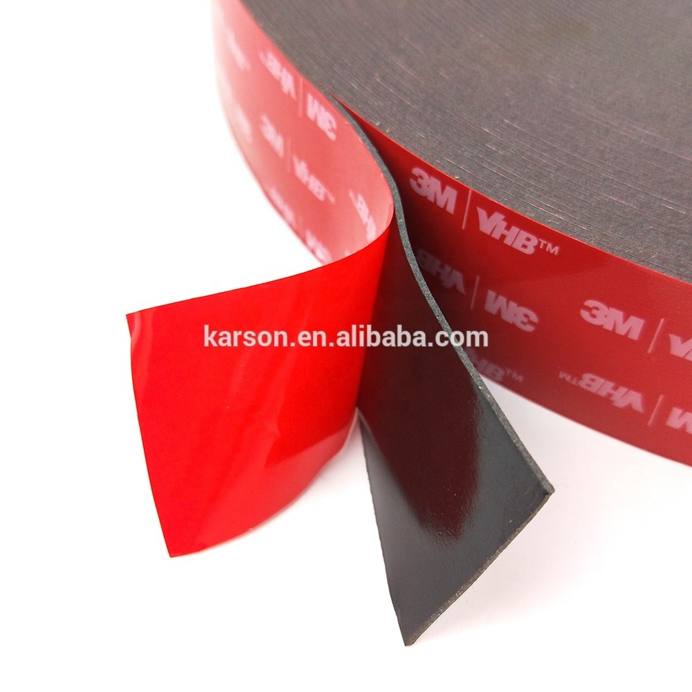 Custom Die Cut Black Waterproof Heat Resistant Double Sided Acrylic Adhesive Foam Tape 3M V HB 5952