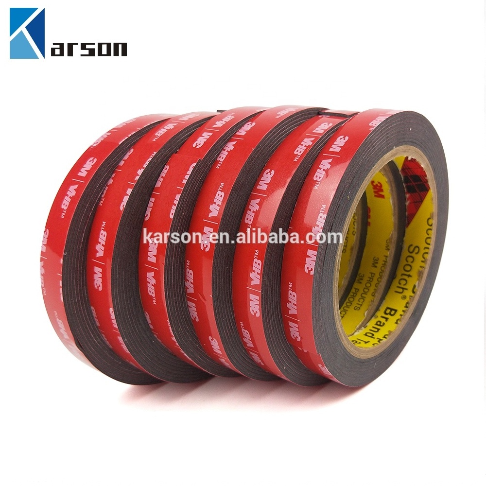 Custom Die Cut Black Waterproof Heat Resistant Double Sided Acrylic Adhesive Foam Tape 3M V HB 5952