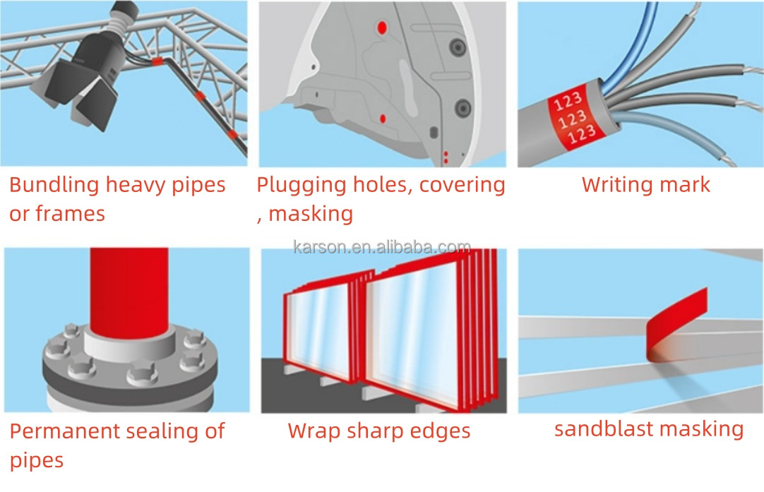 tesa 4651 cloth-based waterproof tape, automobile hole plugging, sandblasting masking, pipe strapping repair