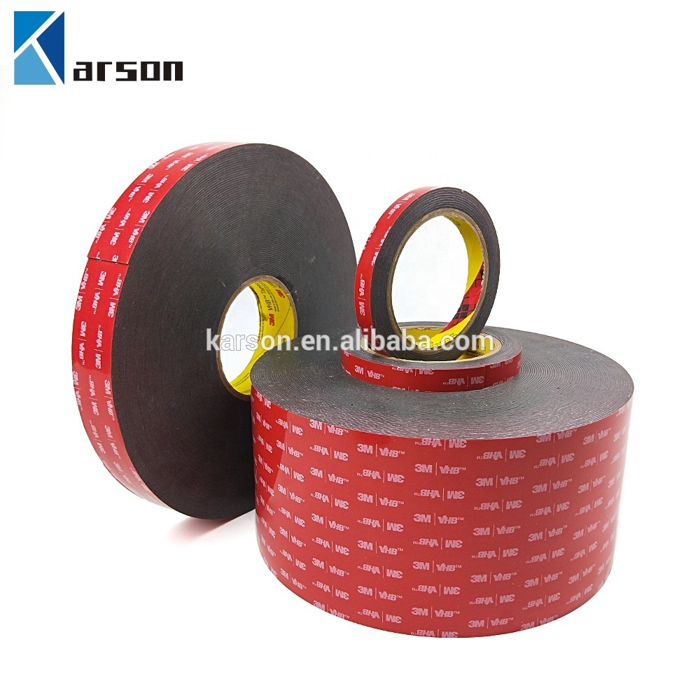 Custom Die Cut Black Waterproof Heat Resistant Double Sided Acrylic Adhesive Foam Tape 3M V HB 5952