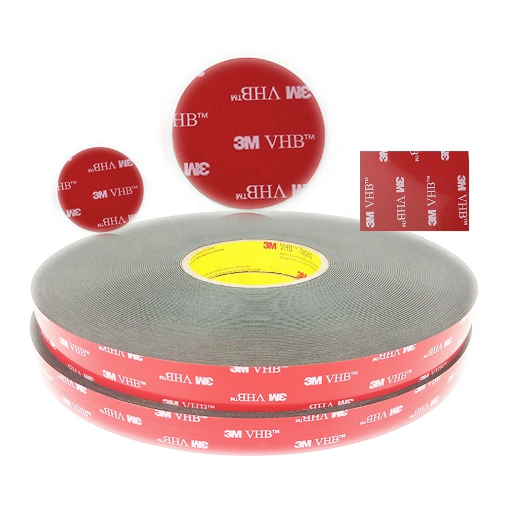 Custom Die Cut Black Waterproof Heat Resistant Double Sided Acrylic Adhesive Foam Tape 3M V HB 5952