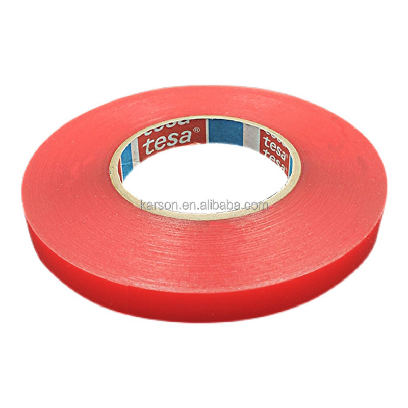 4965 Equivalent Red Liner Clear Polyester Film Strong Acrylic Adhesive Double Sided PET Tape