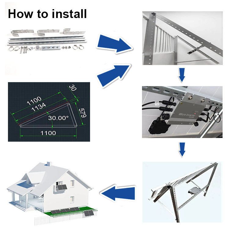 Balcony Solar System Energy  600 Wp 800w With Battery 2000w  2 Kw 4 Panels Plant   Pack 840 W Solarpanel Sticker Terrace Roof