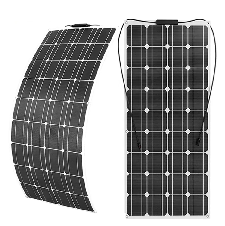 Flexible Solar Panel 100 Watt 12 Volt Monocrystalline Semi-Flexible Bendable for Off- Grid System Motorhome RV Caravan Camper