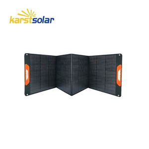 Foldable Portable Solar Panel 100 Watt 12 Volt Monocrystalline Solar Suitcase with Waterproof Charge Controller