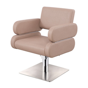 New Arrival Custom Styling Chairs Square Base Heavy Duty Salon Chair Hydraulic Pump