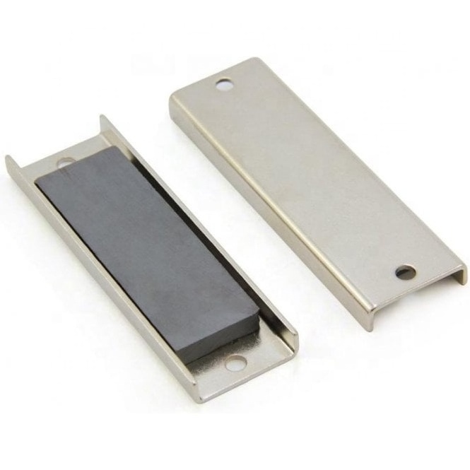 Industrial Ceramic Ferrite Channel Magnet Rectangular 76x24x6.5mm