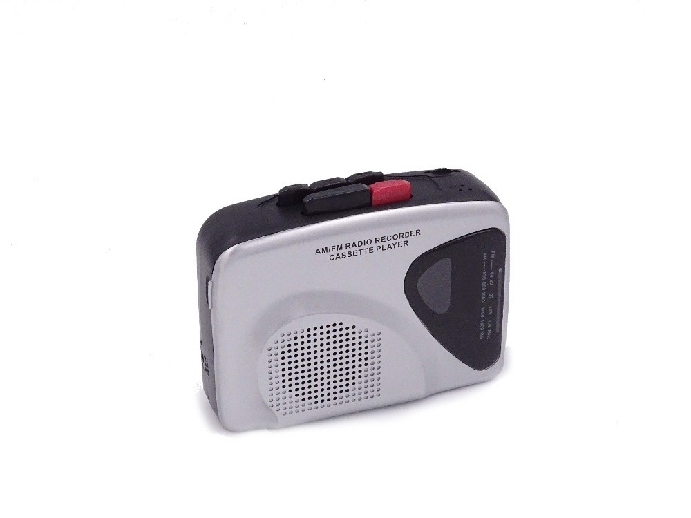 Portable Audio Cassette Player and cassette recorder with AM/FM radio with earphone