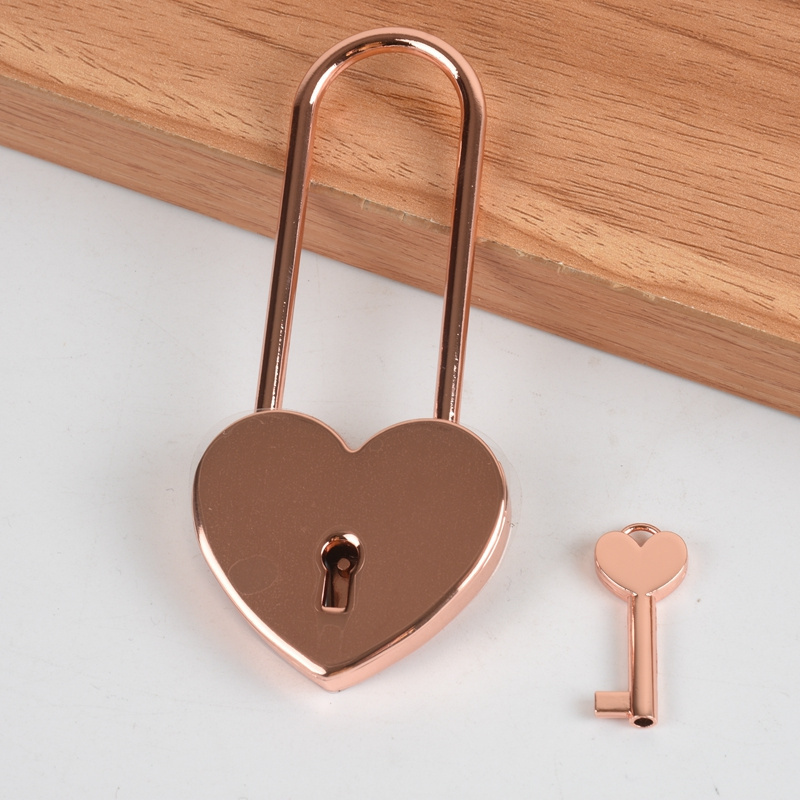 45*100mm long shackle padlock wholesale love heart lock and key padlock for sale