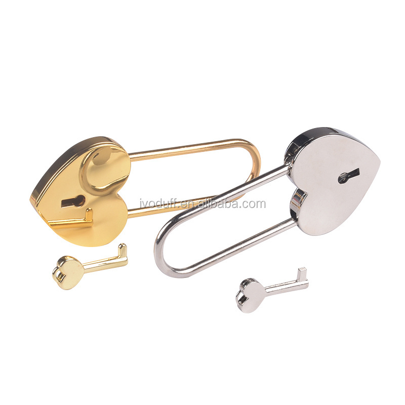 Factory Wholesale 45*100mm Long Love Padlock Heart Shape Lock Valentine's Day Couple Gift Love Lock