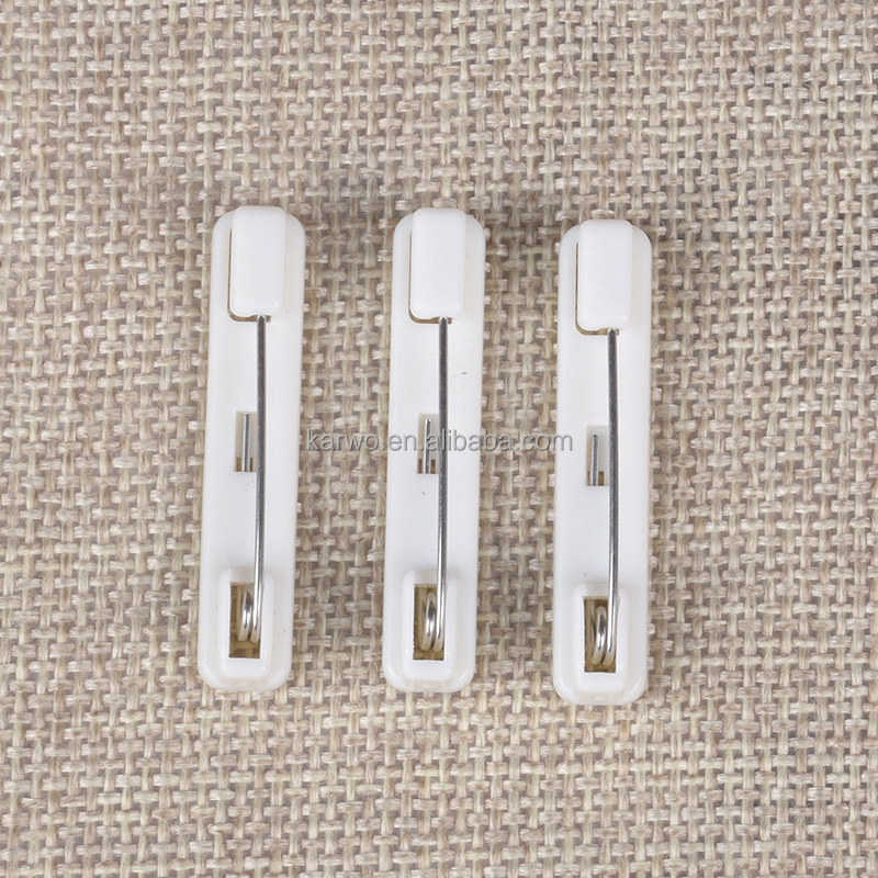 Factory Price 36mm Adhesive Plastic Safety Pin Name Tag Plastic Base Safety Pin