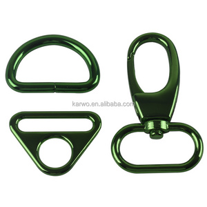 Metal Bag Lock Snap Hook Triangle Ring Slider Buckle Grommets Key Fob Hardware Zipper Pull D Ring