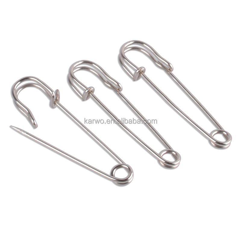 Jiawo Direct Manufacturer High Quality Stainless Steel Safety Pins, Large Safety Metal Pins