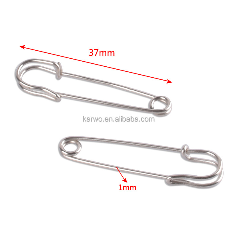 Jiawo Direct Manufacturer High Quality Stainless Steel Safety Pins, Large Safety Metal Pins