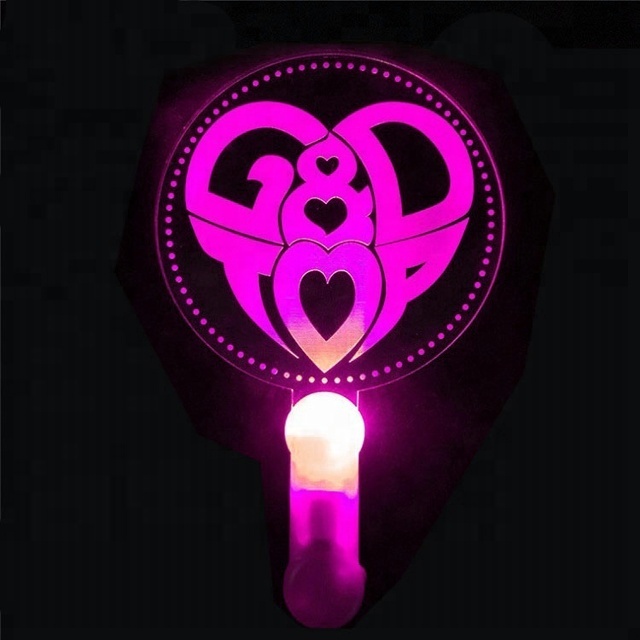 Acrylic Customized Logo Printed LED Cheering Colorful Concert Led Light Stick