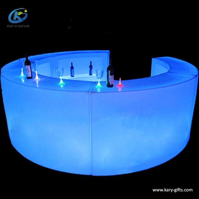 Commercial Modern Bar Glow Round Circle Led Bar Counter