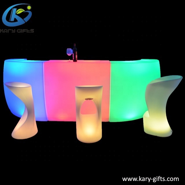 Illuminated led portable bar glowing tables led bar counter